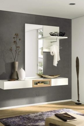  Choosing a mirror with a shelf in the hallway