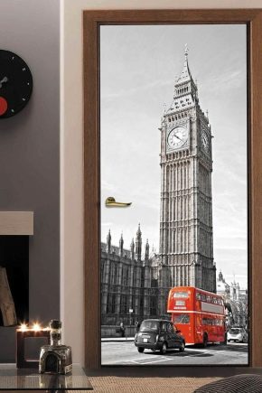  Wall mural on the door