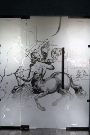  Stained glass doors in a modern interior