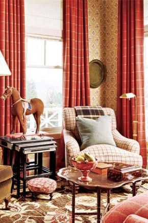  La combinaison de couleurs à l'intérieur: combine rideaux et papier peint