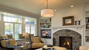  Cuisine-salon avec cheminée