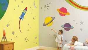  Papier peint dans la crèche avec les étoiles