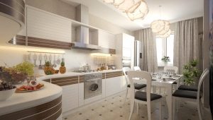 Rideaux dans la cuisine avec une porte de balcon