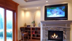  Télévision sur la cheminée à l'intérieur