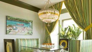  Rideaux verts à la cuisine