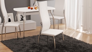 Chaises en cuir pour la cuisine