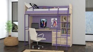  Bett für den Teenager mit einem Arbeitsbereich