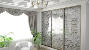  Armoire coulissante avec motif de sablage