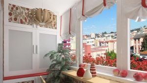  Les rideaux sur le balcon le font vous-même