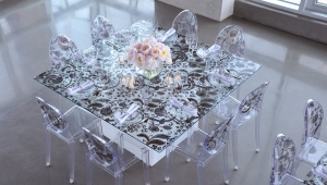  Tables en verre avec impression photo pour la cuisine