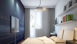  Conception de la chambre à coucher 13 mètres carrés. m