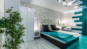  Conception de la chambre à coucher 12 mètres carrés. m