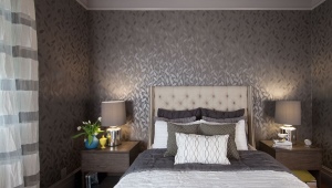  Graue Tapete im Schlafzimmer