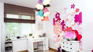  Multi-colored chandeliers