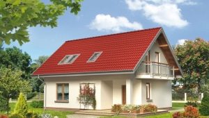 Caractéristiques de la disposition de la taille de la maison de 10x8 m avec grenier