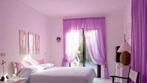  Choisir des rideaux sous le papier peint lilas