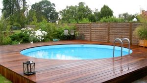  Pools für Gartenarbeit: Feinheiten der Wahl der Designs