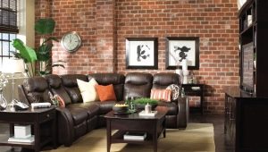  Mur de briques dans la décoration du salon