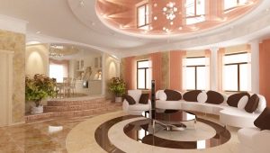  Plafonds tendus pour la salle: des idées intéressantes