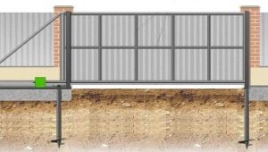  Sliding gates on screw piles: design features