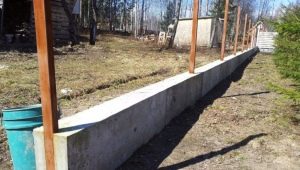  Rules for the manufacture of the foundation for the fence