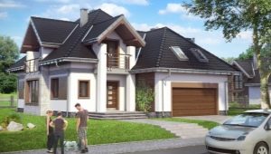 Haus mit Garage: schöne Optionen für Bauprojekte