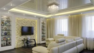  Plafonds tendus à deux niveaux: types et toutes les subtilités de choix