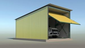  Verfügt über eine zusammenklappbare Garage aus Metall