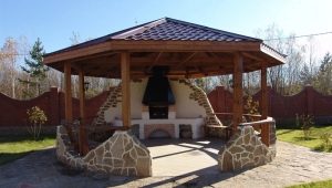  Gazebo with barbecue: projects of beautiful designs