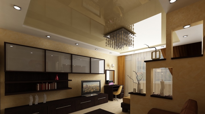 Salon-cuisine design de 20 mètres carrés. m