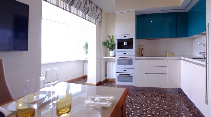  Conception de la cuisine, combinée avec un balcon