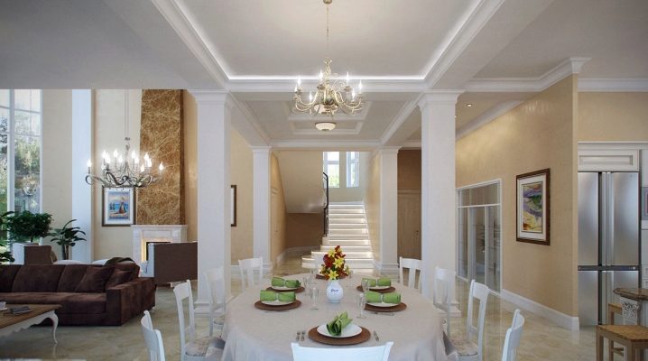  Cuisine conçue comme une salle à manger-salon dans une maison privée