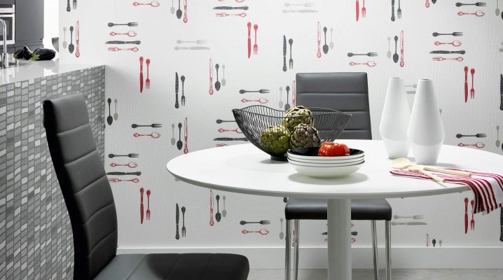  Papier peint combiné pour la cuisine à l'intérieur