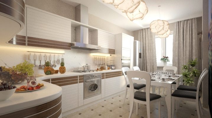 Rideaux dans la cuisine avec une porte de balcon