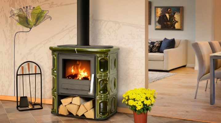  Cheminée avec cuisinière