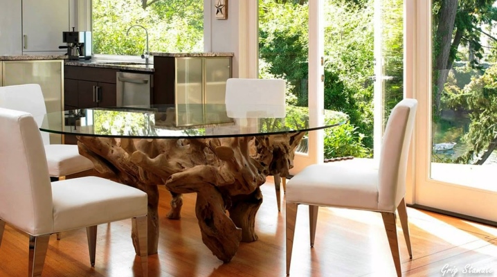  Runder Glasküchentisch