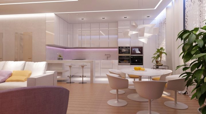 Cuisine combinée avec une pièce ou un couloir