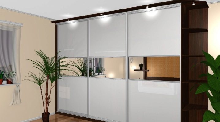  Armoire coulissante en verre dépoli