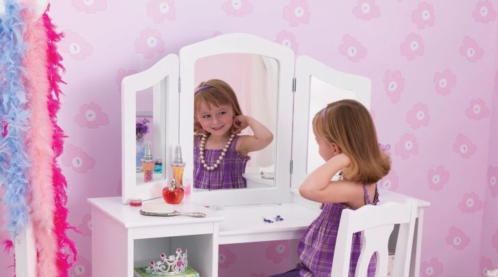  Coiffeuse avec miroir pour fille