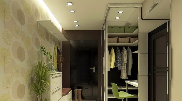 Garde-robe étroite dans le hall