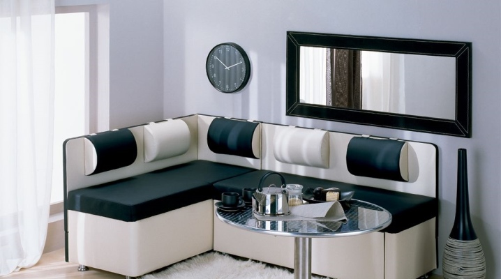  Schmales Sofa in der Küche mit einem Anlegeplatz