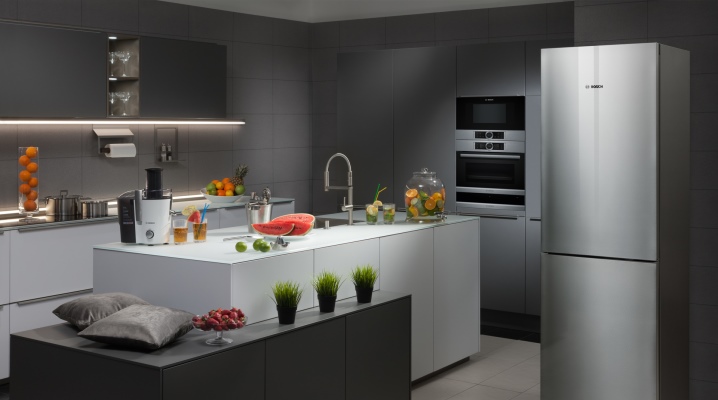  Gray and silver refrigerators