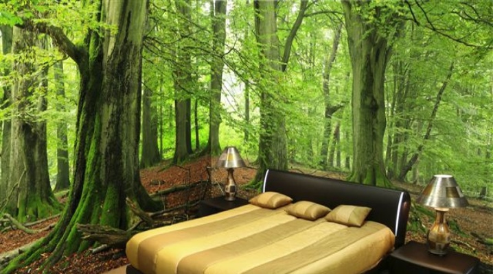  3D wallpaper in the bedroom