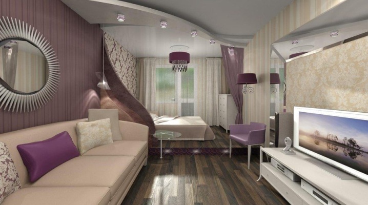  Design bedroom living room 18 square meters. m