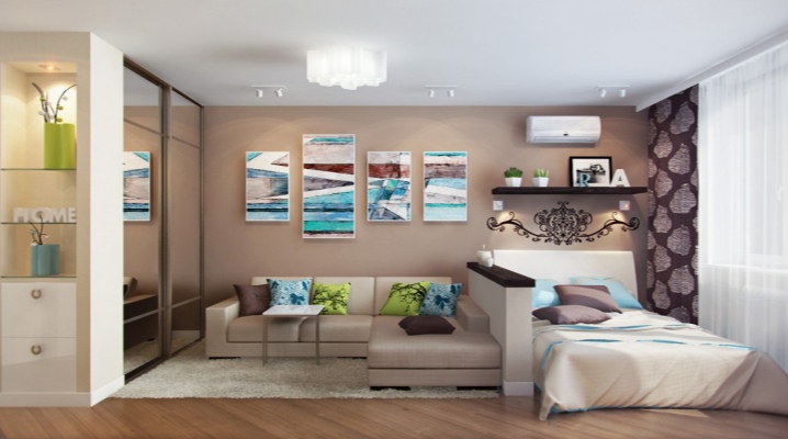  Zoning the room to the bedroom and living room