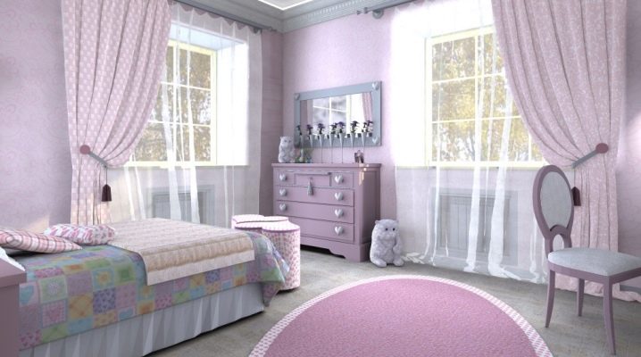  Children's carpets in the room for girls