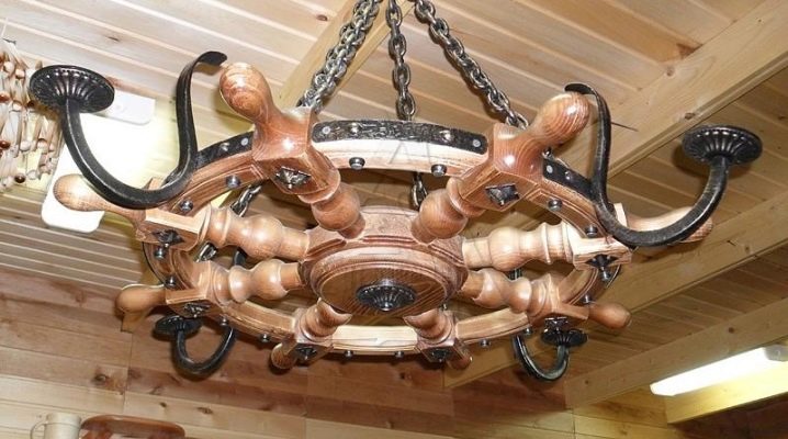  Chandeliers in the form of a steering wheel