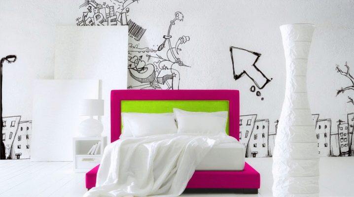  Tapeten im Stil von Graffiti im Innenraum