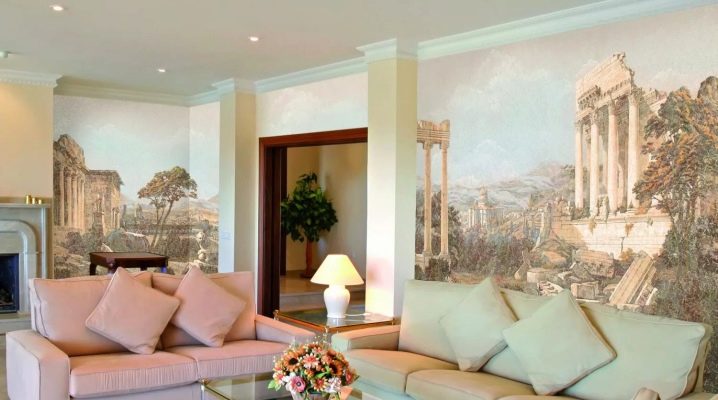  Papier peint sous forme de fresques à l'intérieur