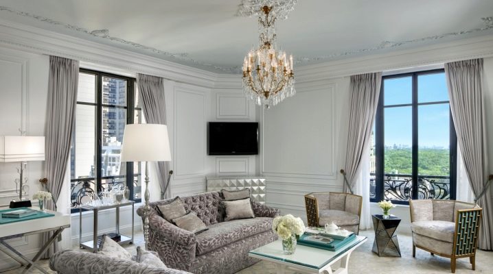  Salon de design d'intérieur avec deux fenêtres